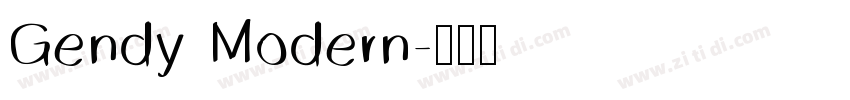Gendy Modern字体转换